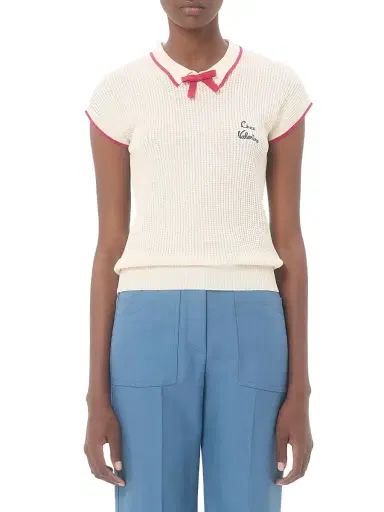 Valentino Garavani Women's Cotton Top - Birch Paris - Size XS | Thumbnail 2