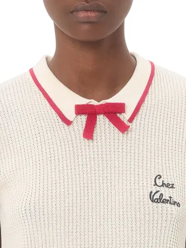Valentino Garavani Women's Cotton Top - Birch Paris - Size XS | Thumbnail 5