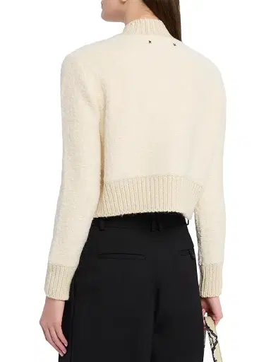 Golden Goose Women's Journey Oxa Bouclé Cardigan - White - Size XL | Thumbnail 4