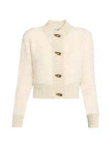 Golden Goose Women's Journey Oxa Bouclé Cardigan - White - Size XL | Thumbnail 1