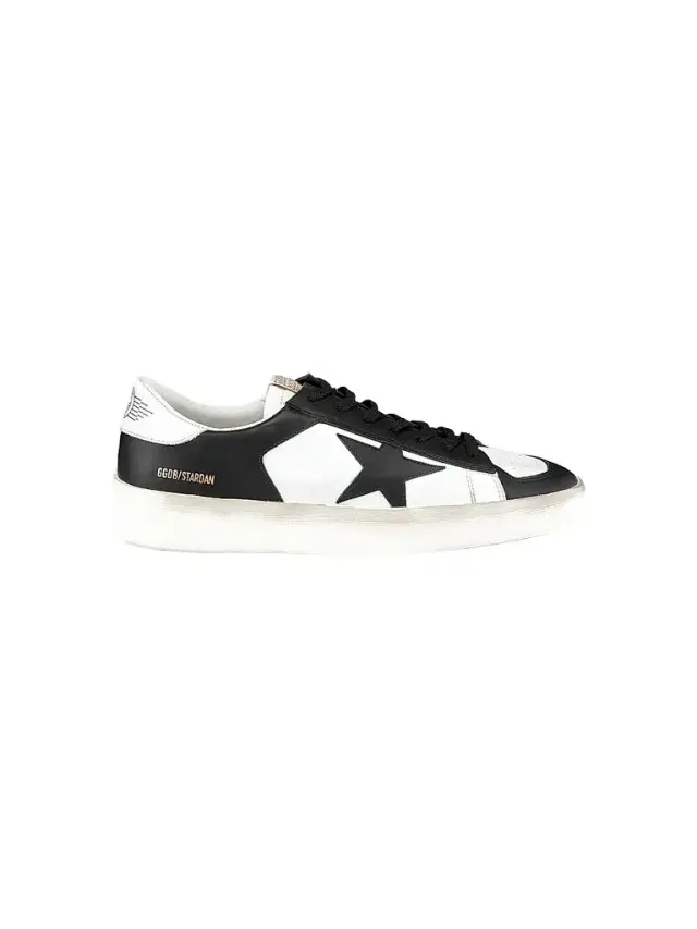 Men's Stardan Leather Sneakers - White Black