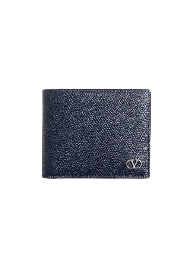 Valentino Garavani Men's VLogo Signature Grainy Calfskin Wallet - Marine
