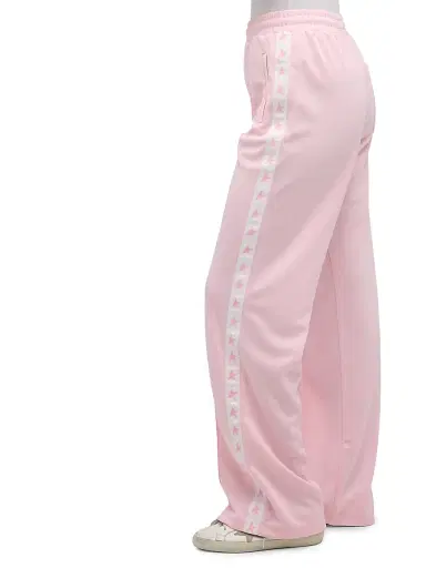 Golden Goose Women's Star Collection Wide-Leg Track Pants - Pale Pink - Size XXS | Thumbnail 4