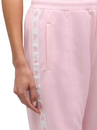Golden Goose Women's Star Collection Wide-Leg Track Pants - Pale Pink - Size XXS | Thumbnail 7