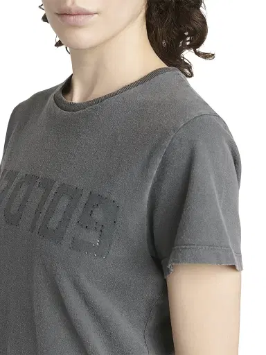 Golden Goose Women's Golden Distressed Crewneck Logo T-Shirt | Thumbnail 7