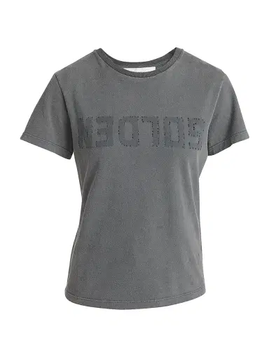 Golden Goose Women's Golden Distressed Crewneck Logo T-Shirt | Thumbnail 1