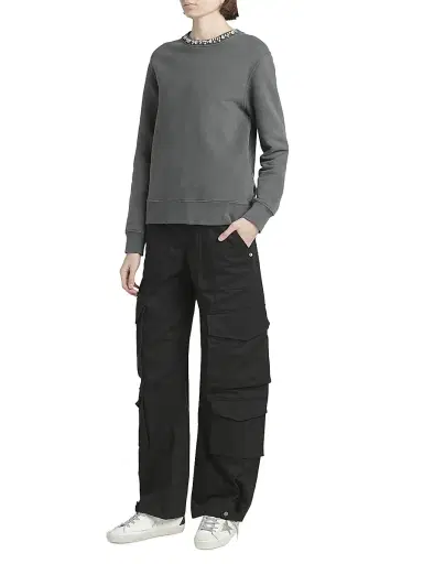 Golden Goose Women's Crystal-Embellished Distressed Crewneck Sweatshirt | Thumbnail 2