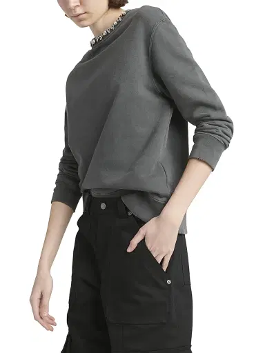 Golden Goose Women's Crystal-Embellished Distressed Crewneck Sweatshirt | Thumbnail 6