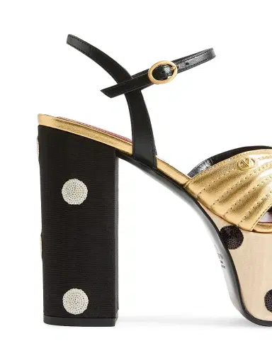 Valentino Garavani Women's Crasher 125MM Platform Sandals with Plus De Pois Embroidery | Thumbnail 6 Valentino Garavani Women's Crasher 125MM Platform Sandals with Plus De Pois Embroidery | Thumbnail 6