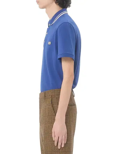 Valentino Garavani Men's Logo Patch Cotton Piqué Polo Shirt | Thumbnail 3