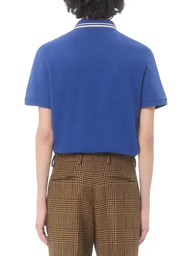 Valentino Garavani Men's Logo Patch Cotton Piqué Polo Shirt | Thumbnail 4
