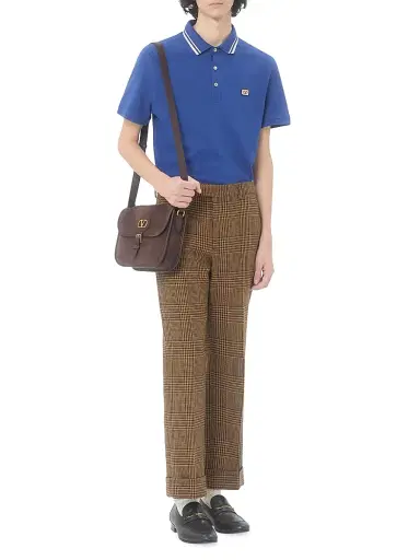 Valentino Garavani Men's Logo Patch Cotton Piqué Polo Shirt - Blue - Size Small | Thumbnail 7 Valentino Garavani Men's Logo Patch Cotton Piqué Polo Shirt - Blue - Size Small | Thumbnail 7