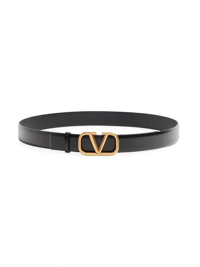 Men's VLogo Signature Calfskin Belt - Black