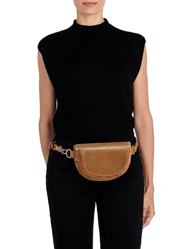 Il Bisonte Women's Oliveta Suede Adjustable Belt Bag | Thumbnail 2