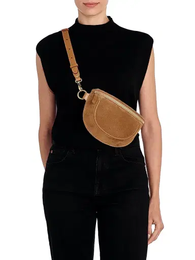 Il Bisonte Women's Oliveta Suede Adjustable Belt Bag | Thumbnail 3
