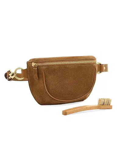 Il Bisonte Women's Oliveta Suede Adjustable Belt Bag | Thumbnail 4