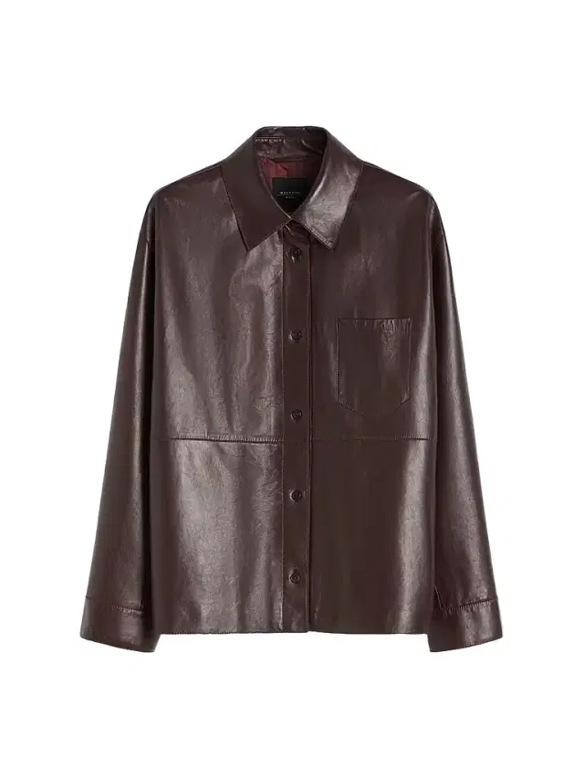 Weekend Max Mara Women's Nappa Leather Shirt Jacket - Bordeaux