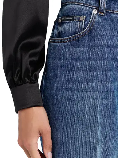 Dolce & Gabbana Women's Orta Mid-Rise Straight-Leg Jeans - Blue | Thumbnail 5