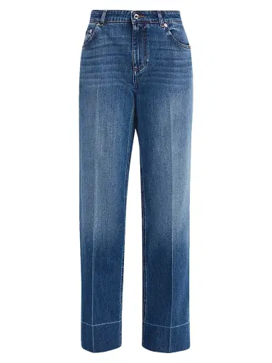 Dolce & Gabbana Women's Orta Mid-Rise Straight-Leg Jeans - Blue | Thumbnail 1