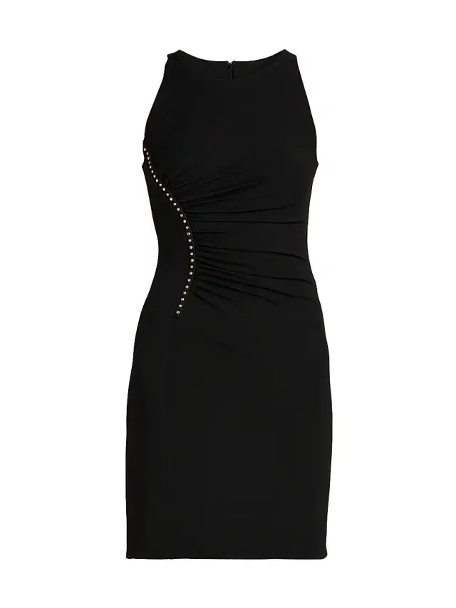 Versace Women's Stretch Crêpe Embellished Minidress - Black