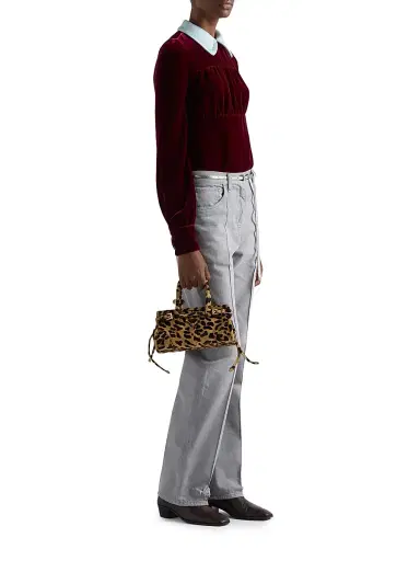 Prada Women's Bonnie Mini Printed Leather Top Handle Bag - Beige Khaki | Thumbnail 2