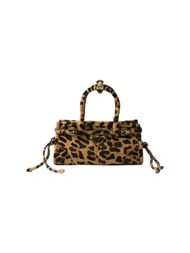 Prada Women's Bonnie Mini Printed Leather Top Handle Bag - Beige Khaki | Thumbnail 1