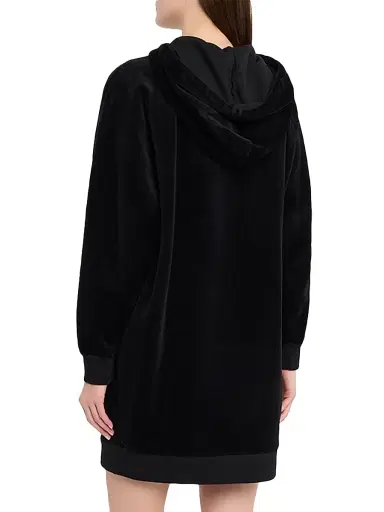 Golden Goose Women's Journey Velvet Hoodie Minidress - Black - Size XXS | Thumbnail 4