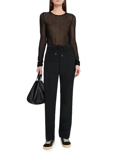Golden Goose Women's Journey Nella Slim Semi-Sheer Top - Black - Size XXS | Thumbnail 2