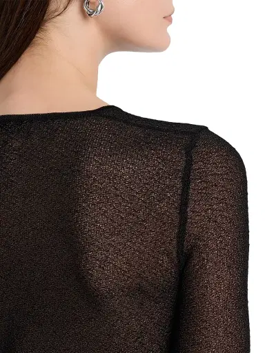 Golden Goose Women's Journey Nella Slim Semi-Sheer Top - Black - Size XXS | Thumbnail 5