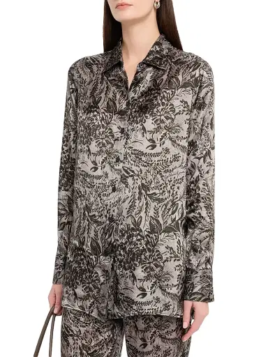 Golden Goose Women's Golden Floral Twill Button-Front Shirt | Thumbnail 3 Golden Goose Women's Golden Floral Twill Button-Front Shirt | Thumbnail 3