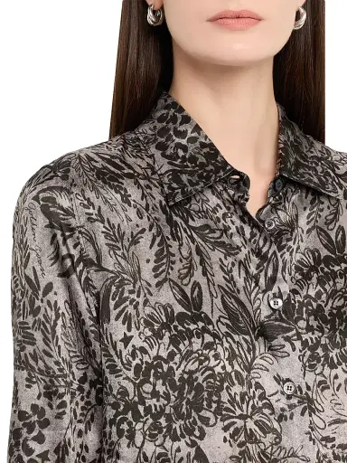 Golden Goose Women's Golden Floral Twill Button-Front Shirt | Thumbnail 5 Golden Goose Women's Golden Floral Twill Button-Front Shirt | Thumbnail 5