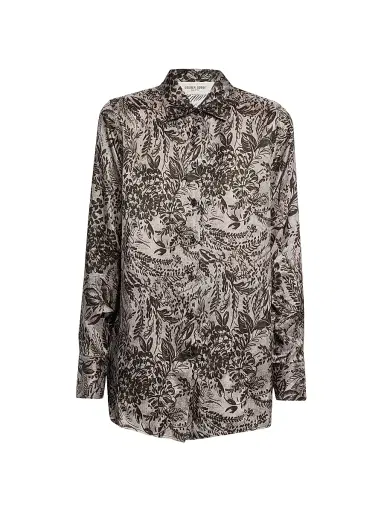 Golden Goose Women's Golden Floral Twill Button-Front Shirt | Thumbnail 1 Golden Goose Women's Golden Floral Twill Button-Front Shirt | Thumbnail 1