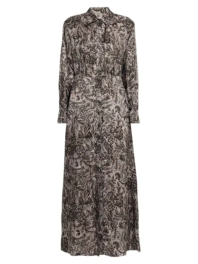 Golden Goose Women's Golden Floral A-Line Shirtdress - Grey