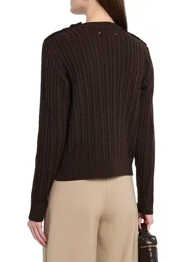 Golden Goose Women's Journey Ofra Cable-Knit Sweater - Brown - Size XXS | Thumbnail 4