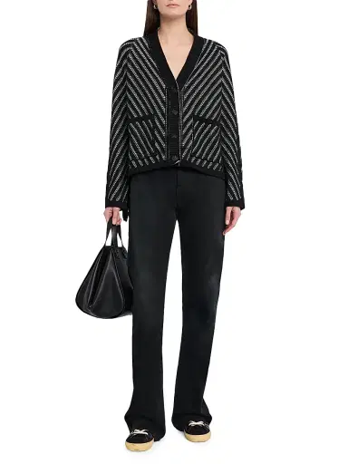 Golden Goose Women's Journey Olidia Fringed Cardigan - Black - Size XXS | Thumbnail 2