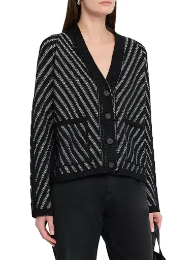 Golden Goose Women's Journey Olidia Fringed Cardigan - Black - Size XXS | Thumbnail 3