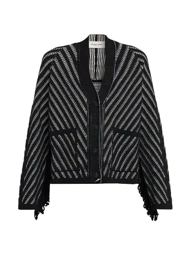 Golden Goose Women's Journey Olidia Fringed Cardigan - Black - Size XXS | Thumbnail 1