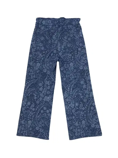 Golden Goose Little Girl's & Girl's Journey Floral-Print Wide-Leg Jeans - Blue - Size 8 | Thumbnail 2