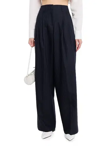 Golden Goose Women's Journey Pinstripe Wool Pants - Dark Blue - Size 10 | Thumbnail 3 Golden Goose Women's Journey Pinstripe Wool Pants - Dark Blue - Size 10 | Thumbnail 3
