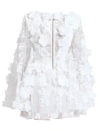 Zhivago Women's Isadora Floral Applique Minidress - White - Size 8 | Thumbnail 2 Zhivago Women's Isadora Floral Applique Minidress - White - Size 8 | Thumbnail 2