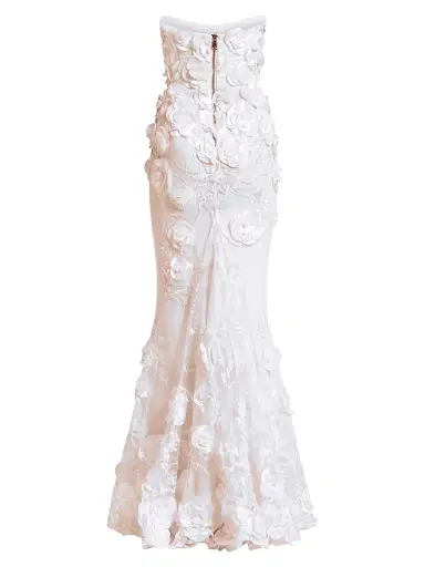 Zhivago Women's Aonia Floral Appliqué Mermaid Gown - Ivory - Size 10 | Thumbnail 2 Zhivago Women's Aonia Floral Appliqué Mermaid Gown - Ivory - Size 10 | Thumbnail 2