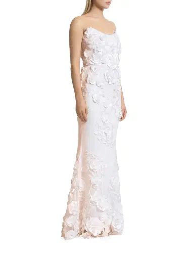 Zhivago Women's Aonia Floral Appliqué Mermaid Gown - Ivory - Size 10 | Thumbnail 4 Zhivago Women's Aonia Floral Appliqué Mermaid Gown - Ivory - Size 10 | Thumbnail 4