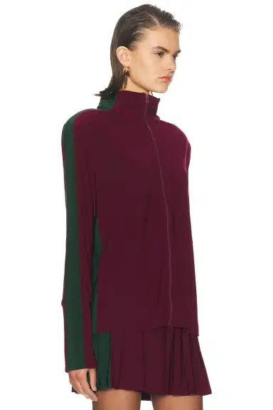 Norma Kamali Side Stripe Turtleneck Jacket | Thumbnail 2 Norma Kamali Side Stripe Turtleneck Jacket | Thumbnail 2