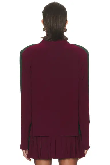 Norma Kamali Side Stripe Turtleneck Jacket | Thumbnail 3 Norma Kamali Side Stripe Turtleneck Jacket | Thumbnail 3