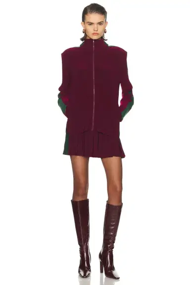 Norma Kamali Side Stripe Turtleneck Jacket | Thumbnail 4 Norma Kamali Side Stripe Turtleneck Jacket | Thumbnail 4