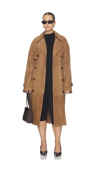 L'Academie Dara Suede Trench Coat | Thumbnail 2 L'Academie Dara Suede Trench Coat | Thumbnail 2