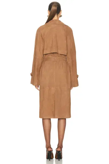 L'Academie Dara Suede Trench Coat | Thumbnail 5 L'Academie Dara Suede Trench Coat | Thumbnail 5