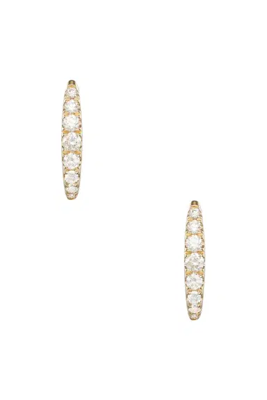 Melissa Kaye Lulu Small Hoop Earrings | Thumbnail 3