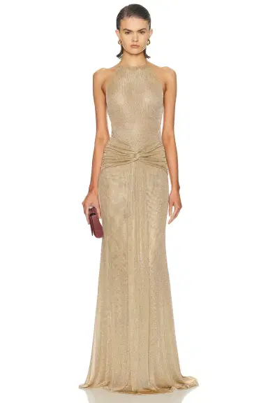 The New Arrivals by Ilkyaz Ozel Euphorie Metallic Knit Dress | Thumbnail 1 The New Arrivals by Ilkyaz Ozel Euphorie Metallic Knit Dress | Thumbnail 1