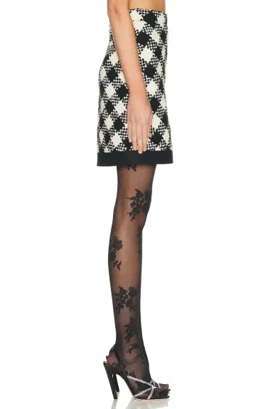 Valentino Damier Tweed Skirt | Thumbnail 3 Valentino Damier Tweed Skirt | Thumbnail 3